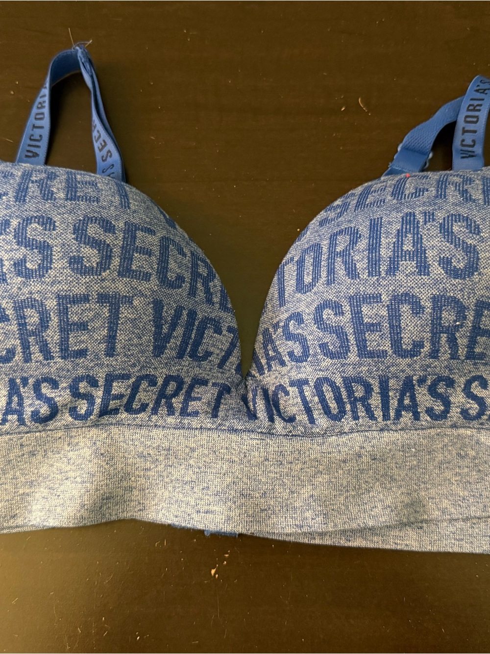 Victoria's Secret Blue Logo Seamless Light Comfy Bra